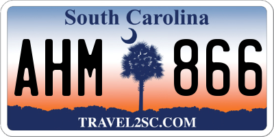 SC license plate AHM866