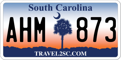 SC license plate AHM873