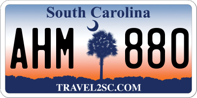 SC license plate AHM880