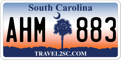 SC license plate AHM883