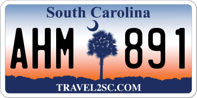 SC license plate AHM891