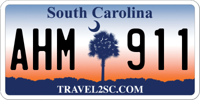 SC license plate AHM911