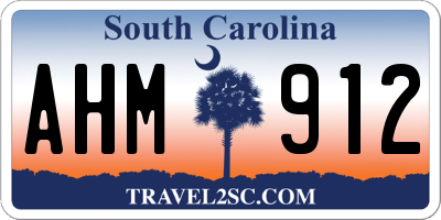 SC license plate AHM912