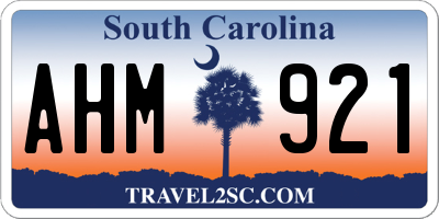 SC license plate AHM921