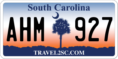 SC license plate AHM927