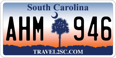 SC license plate AHM946