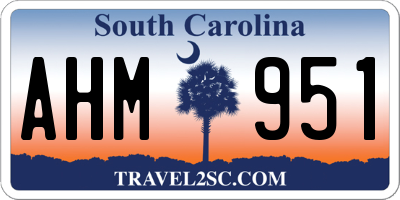 SC license plate AHM951