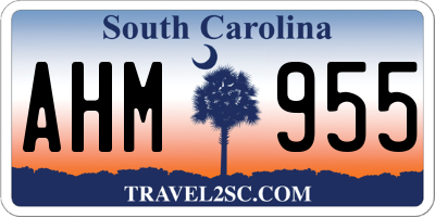 SC license plate AHM955