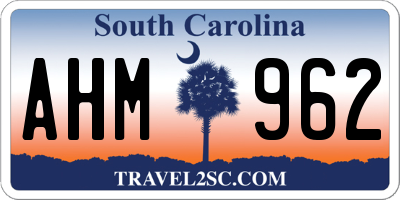 SC license plate AHM962