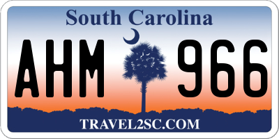 SC license plate AHM966