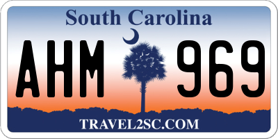 SC license plate AHM969