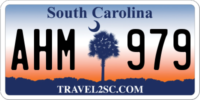 SC license plate AHM979