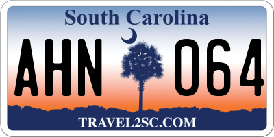 SC license plate AHN064
