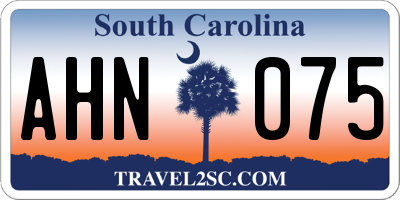 SC license plate AHN075