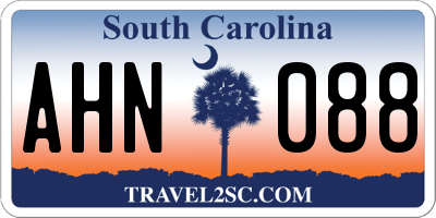 SC license plate AHN088