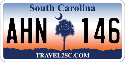 SC license plate AHN146