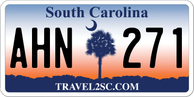 SC license plate AHN271