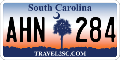 SC license plate AHN284