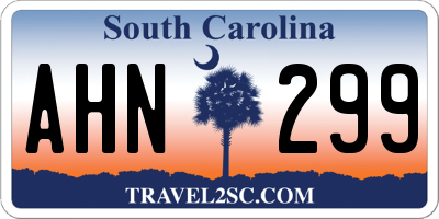 SC license plate AHN299