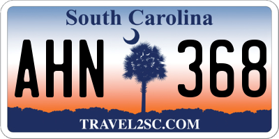 SC license plate AHN368