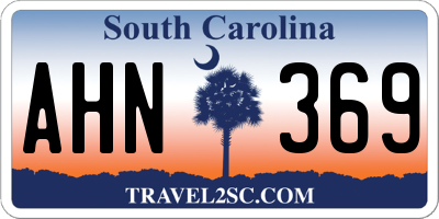 SC license plate AHN369