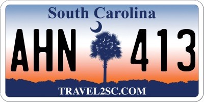 SC license plate AHN413