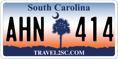 SC license plate AHN414