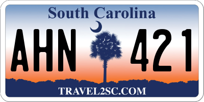 SC license plate AHN421