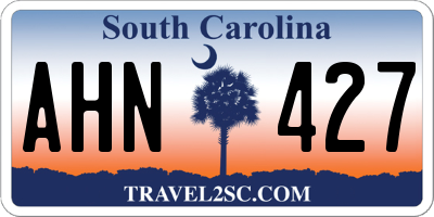 SC license plate AHN427