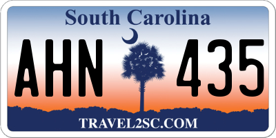 SC license plate AHN435