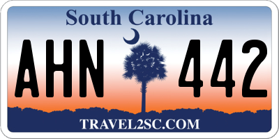 SC license plate AHN442