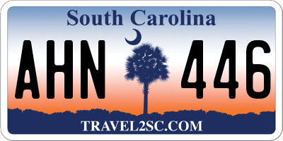 SC license plate AHN446