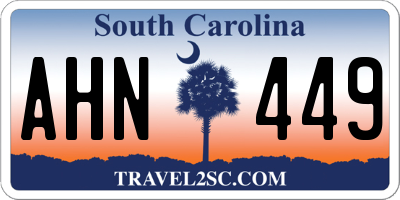 SC license plate AHN449