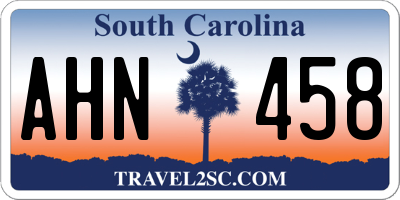 SC license plate AHN458