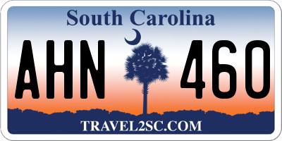 SC license plate AHN460