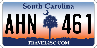 SC license plate AHN461