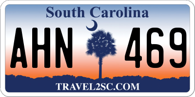 SC license plate AHN469