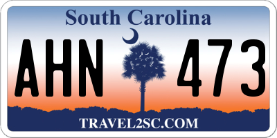 SC license plate AHN473
