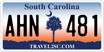 SC license plate AHN481