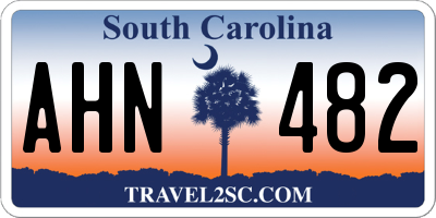 SC license plate AHN482