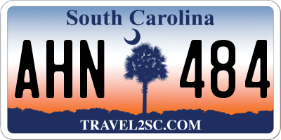 SC license plate AHN484