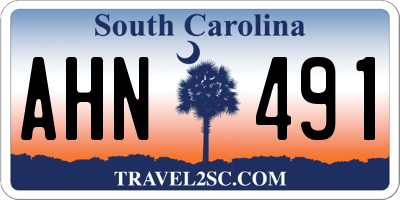 SC license plate AHN491