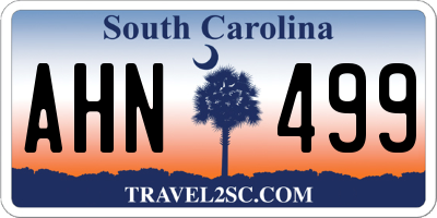 SC license plate AHN499