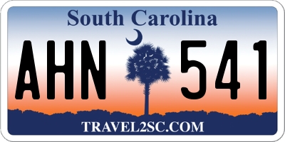 SC license plate AHN541
