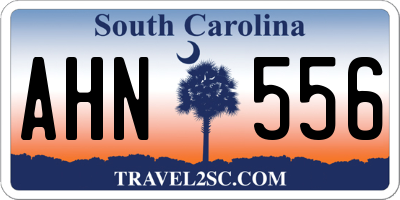 SC license plate AHN556