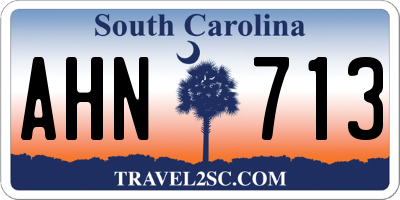 SC license plate AHN713