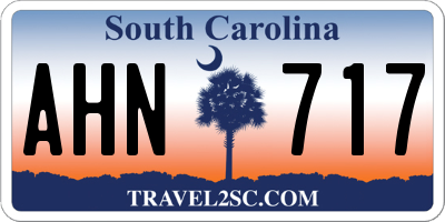 SC license plate AHN717