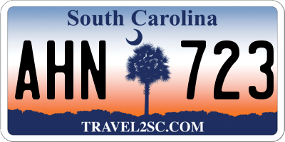 SC license plate AHN723