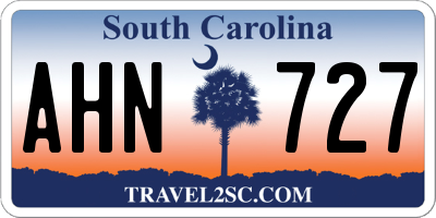 SC license plate AHN727