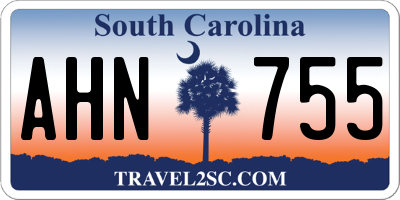 SC license plate AHN755